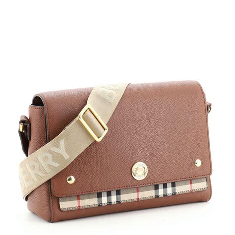 burberry check note crossbody bag|More.